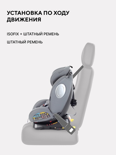 Автокресло RANT basic YC06 "Twist Next" isofix группа 0+-1-2-3 (0-36 кг) серый