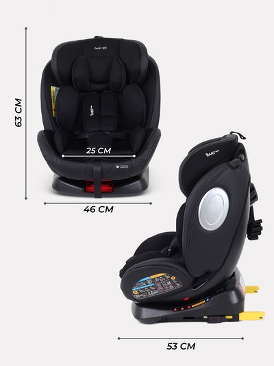 Автокресло RANT basic YC06 "Twist pro" isofix группа 0+-1-2-3 (0-36 кг) черный