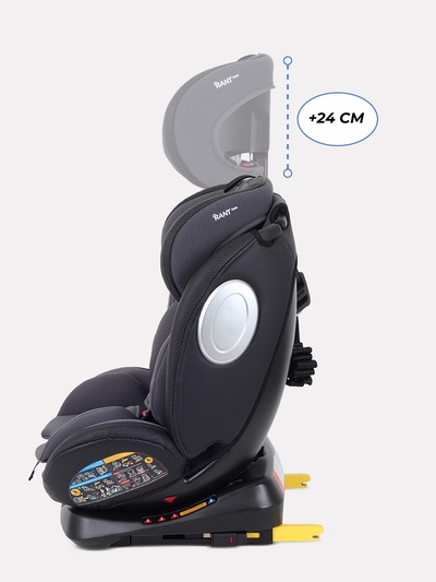 Автокресло RANT basic YC06 "Twist pro" isofix группа 0+-1-2-3 (0-36 кг) серый