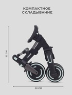 Велосипед детский трёхколёсный MOWBaby MC055 TRIXIE, трансформер, с родительской ручкой, диаметр колёс 8" и 7", чёрный, зелёный - Фото 3