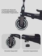 Велосипед детский трёхколёсный MOWBaby MC055 TRIXIE, трансформер, с родительской ручкой, диаметр колёс 8" и 7", чёрный, зелёный - Фото 9