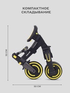 Велосипед детский трёхколёсный MOWBaby MC055 TRIXIE, трансформер, с родительской ручкой, диаметр колёс 8" и 7", чёрный, жёлтый - Фото 3