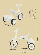 Велосипед детский трёхколёсный MOWBaby MC054 ROADIE, диаметр колёс 8" и 6", серый - Фото 2