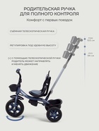 Велосипед детский трёхколёсный RANT basic RB252 DANDY, с родительской ручкой, диаметр колёс 10" и 8", синий - Фото 3