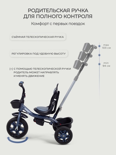Велосипед детский трёхколёсный RANT basic RB252 "DANDY" синий