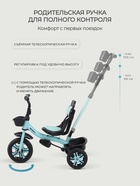 Велосипед детский трёхколёсный RANT basic RB252 DANDY, с родительской ручкой, диаметр колёс 10" и 8", цвет мята - Фото 3