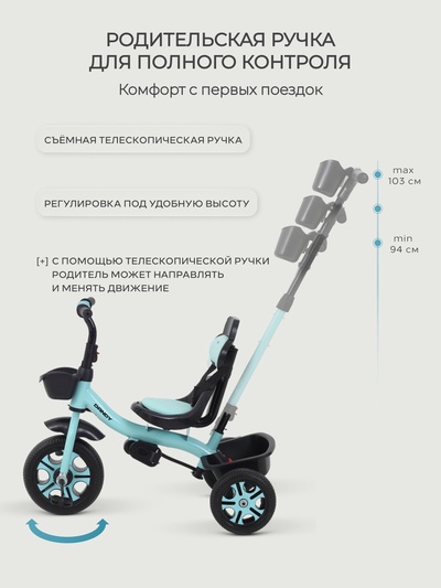 Велосипед детский трёхколёсный RANT basic RB252 "DANDY" мята