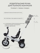 Велосипед детский трёхколёсный RANT basic RB252 DANDY, с родительской ручкой, диаметр колёс 10" и 8", белый - Фото 3