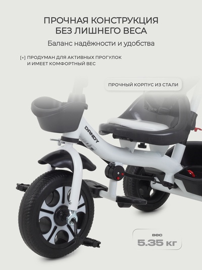 Велосипед детский трёхколёсный RANT basic RB252 "DANDY" белый