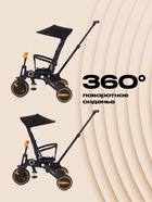 Велосипед детский трёхколёсный RANT RB202 BIRDIE, трансформер, с родительской ручкой, диаметр колёс 8" и 7", цвет графит - Фото 4