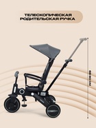 Велосипед детский трёхколёсный RANT RB202 BIRDIE, трансформер, с родительской ручкой, диаметр колёс 8" и 7", серый - Фото 3