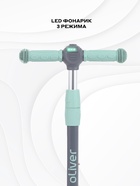 Самокат детский трехколесный MOWBaby MC030 OLIVER, колёса PU 120. 80 мм, ABEC 7, с фонариком, зелёный - Фото 8
