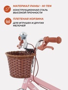 Велосипед детский RANT Vintage, диаметр колёс 16", со съёмными колёсами, розовый - Фото 7