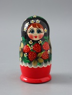 УЦЕНКА Матрёшка «Земляничка», красное платье, 5 кукольная, 15 см 11053899