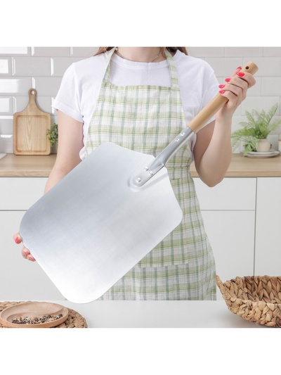 УЦЕНКА Лопата для пиццы 66×30.5×2 «Общепит», полотно= 35.5×30.5, толщина 1.5 мм