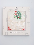 УЦЕНКА Набор столовый Christmas wreath скат.150х220см +/-3см с ВГМО, салф.40х40см-12 шт, 100%хл 1055 - Фото 2