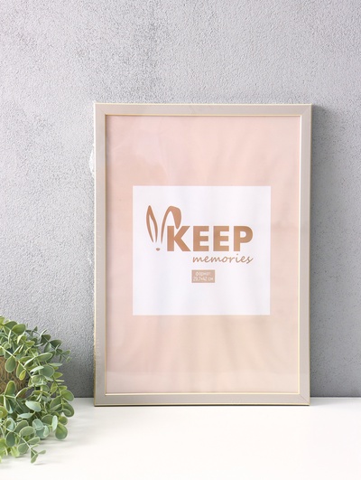 Фоторамка для фото 29.7×42 см Keep memories, Elysian, пластик, слоновая кость с золотом