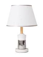 Лампа настольная RISALUX «Луиза», 1×40 Вт, Е27, 1×5 Вт, LED, бело-хромированная, 25×25×43 см - фото 809735464