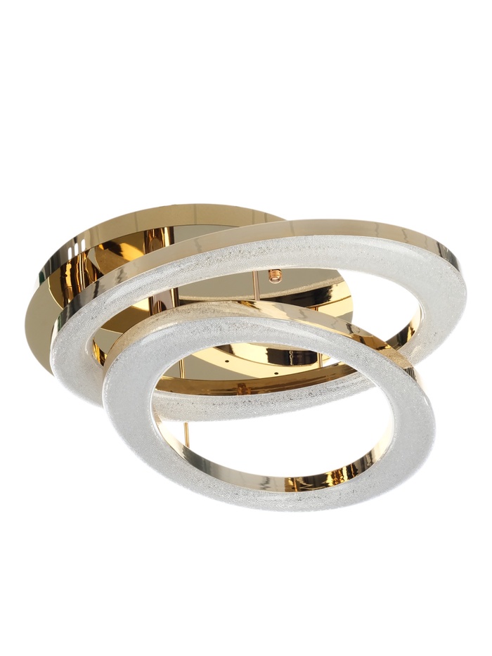 УЦЕНКА Люстра с пультом BayerLux «Монса», 2хLED, 96 Вт, 3000-6000К, золотистая, 50×34×15 см - Фото 1