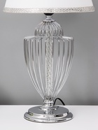 Настольная лампа RISALUX «Джанго», Е27, 40 Вт, хромированная, 28×28×50 см - фото 809735518