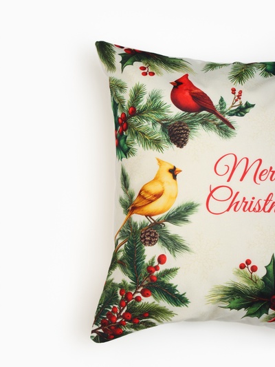 Набор декоративных наволочек «Этель» Christmas birds, 40×40 см - 2 шт., велюр