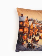 Наволочка декоративная Christmas village, 40×40 см - 2 шт., велюр - фото 809735720
