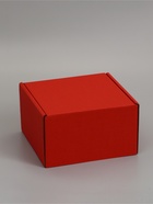 Коробка самосборная, крафт, красная 25 х 25 х 12 см - Фото 2