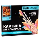 УЦЕНКА Картина по номерам на холсте «Котик за ужином», 40×50 см - Фото 4