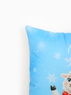 Подушка декоративная новогодняя «Этель. Лови чудеса», 40×40 см, велюр, голубая - Фото 4