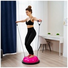 УЦЕНКА Полусфера BOSU гимнастическая ONLYTOP, массажная, с насосом, 55×25 см, розовая - Фото 4