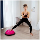 УЦЕНКА Полусфера BOSU гимнастическая ONLYTOP, массажная, с насосом, 55×25 см, розовая - Фото 5