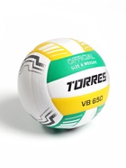 Волейбольный мяч TORRES VB 650, р. 5, бутиловая камера, клееный, полиуретан, бело-зелёно-жёлтый - Фото 2