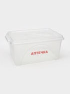 УЦЕНКА Аптечка, 4.5 л, 27.5×20×13 см, прямоугольная, прозрачная, красная, нет ручек - Фото 1