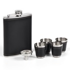 УЦЕНКА Набор 7 в 1: фляжка 8 oz, чёрная, 4 рюмки, воронка, шахматы, 18 х 24 см - Фото 3