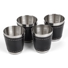 УЦЕНКА Набор 7 в 1: фляжка 8 oz, чёрная, 4 рюмки, воронка, шахматы, 18 х 24 см - Фото 4