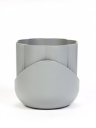 Горшок цветочный «Лаура», пластиковый, с поддоном, 1.6 л, 14×14×12.5 см, серый - Фото 2