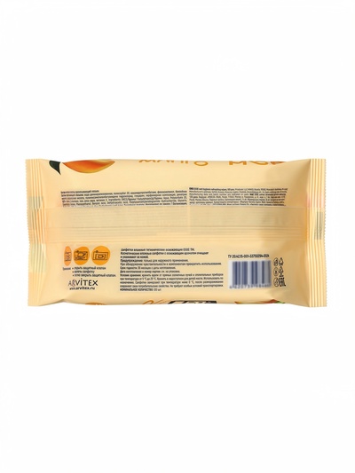 Влажные салфетки косметические EXXE Манго, очищающие, с клапаном, 120 шт.