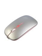 Мышь MB-2.4 беспроводная, оптическая, подсветка, 800-1600 dpi, USB, Bluetooth, серебристая - Фото 5