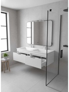 Тумба подвесная Uperwood, под двойную раковину Uperwood Modul 120 см, матовая, цвет белый - Фото 10