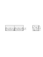Тумба подвесная Uperwood, под двойную раковину Uperwood Modul 120 см, матовая, цвет белый - Фото 4