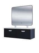 Тумба подвесная Uperwood, под двойную раковину Uperwood Modul 120 см, матовая, цвет чёрный - Фото 5