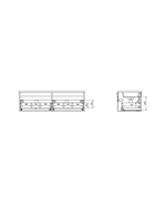 Тумба подвесная Uperwood, под двойную раковину Uperwood Modul 120 см, матовая, цвет белый/графит - Фото 4