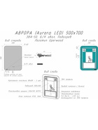 Зеркало для ванной Uperwood Aurora LED 50×70, бесконтактный сенсор, холодная подсветка, подогрев - Фото 4