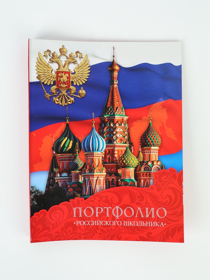 УЦЕНКА Папка на кольцах "Портфолио российского школьника", 24,5х32 см - Фото 1
