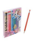 Карандаши механические 12 цветов ErichKrause Pastel Milky, шестигранные, 3 мм, с точилкой, в ПЭТ-боксе 11041428