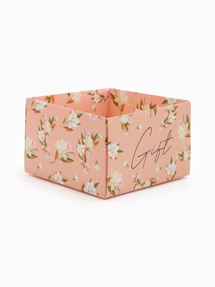 Коробка самосборная «Цветы Gift», размер 11×11×7 см, плотность 270 г/м² - Фото 1
