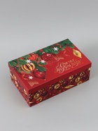 Коробка новогодняя подарочная «Елочные игрушки», 32.5×20×12.5 см - Фото 2