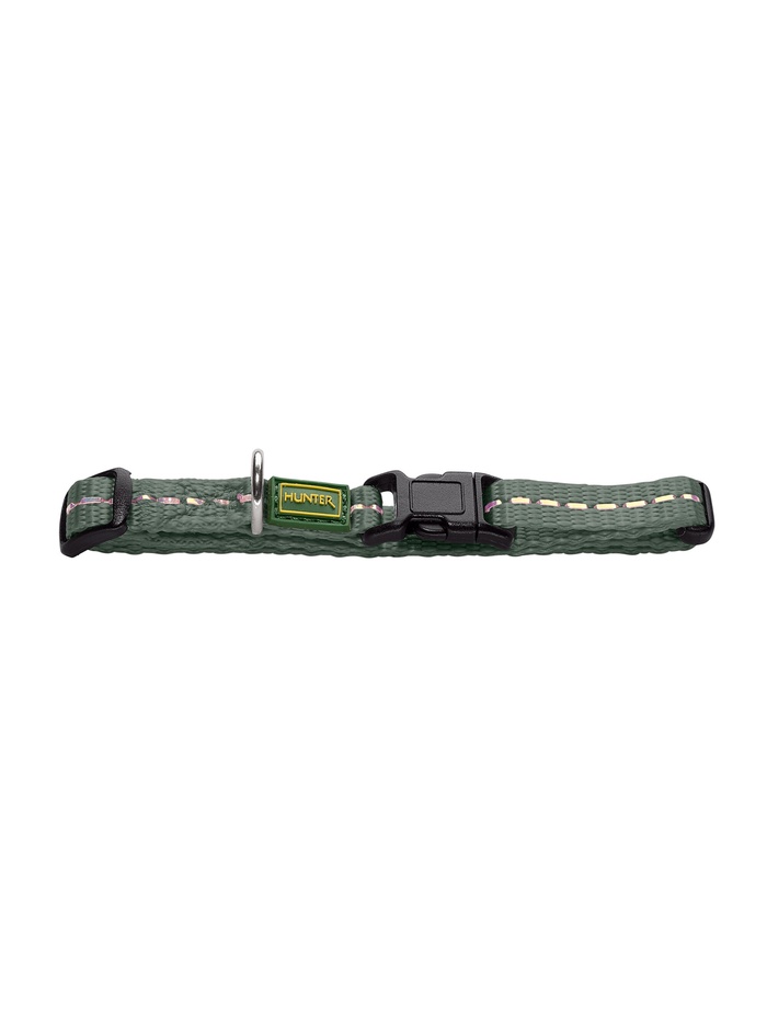 Ошейник Hunter для собак Tripoli Vario Basic Mini XXS-XS 14-20 см, светоотражающий, нейлон, оливковый