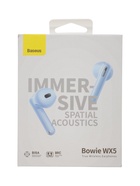 УЦЕНКА Наушники беспроводные Baseus Bowie WX5, TWS, вкладыши, BT 5.3, 40/400 мАч, синие 11060354