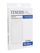 Лейкопластырь бактерицидный с серебром TENERIS, нетканая основа, 10×15 см, 10 шт. - Фото 1